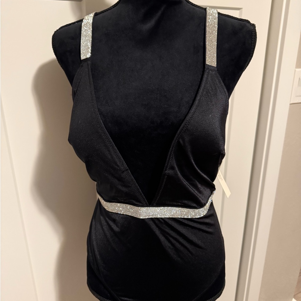 Brand new Victoria's Secret Black blingy one piece swimsuit